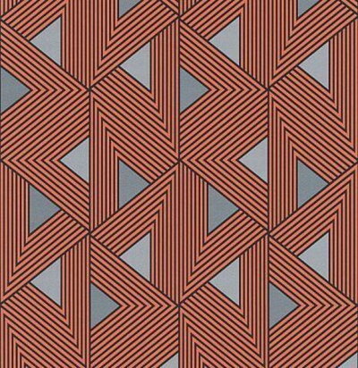 обои оранжевые в полоску WIL506