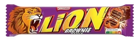 Шоколадный батончик Лион/LION Nestle Brownie Вафельный с карамелью в молочном шоколаде со вкусом брауни 40г. (24) (Европа)