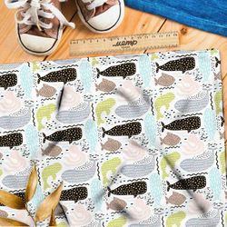 Ткань бязь киты и кашалоты