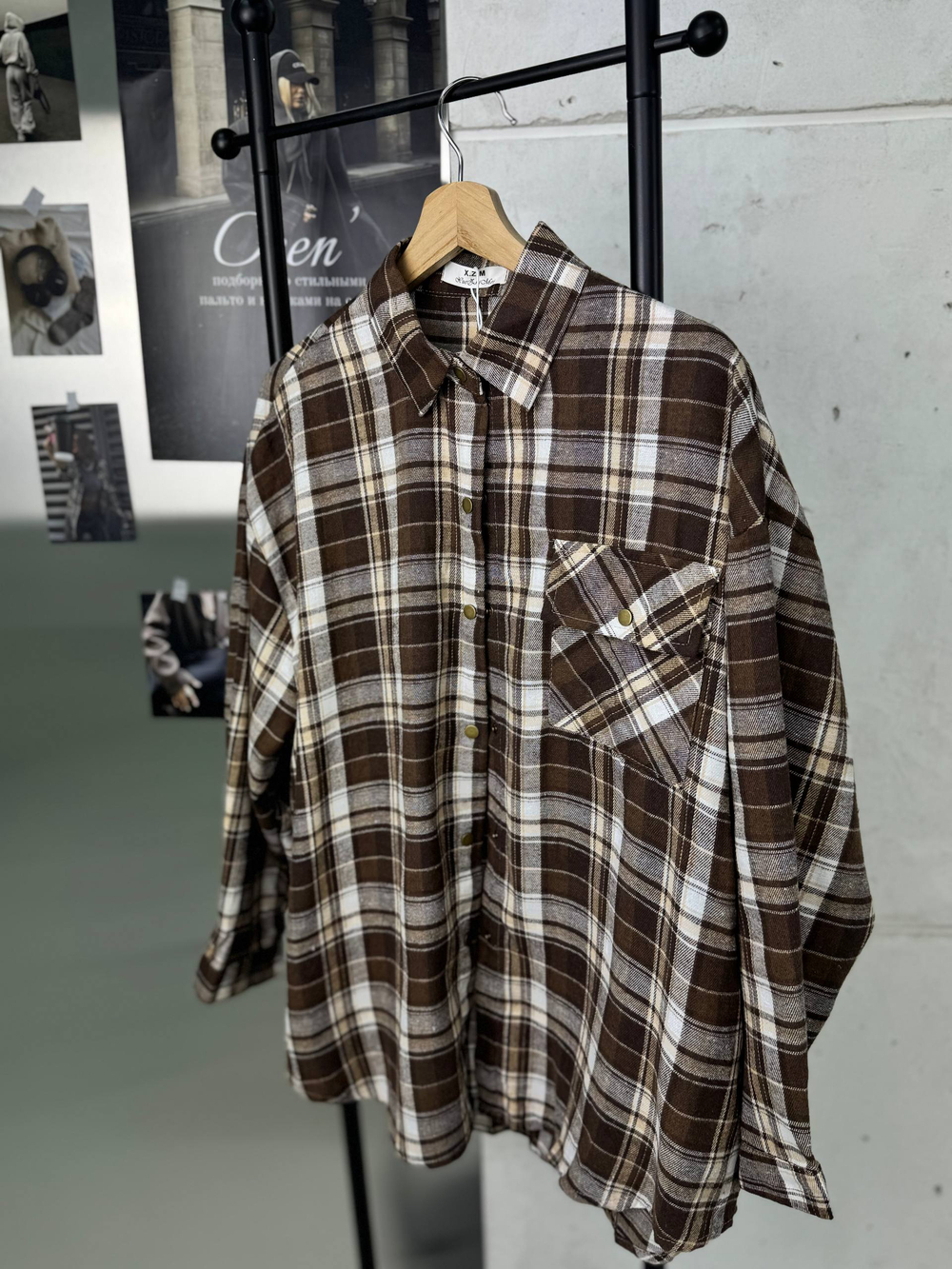 Рубашка женская арт. 11012 цвет "коричневый"