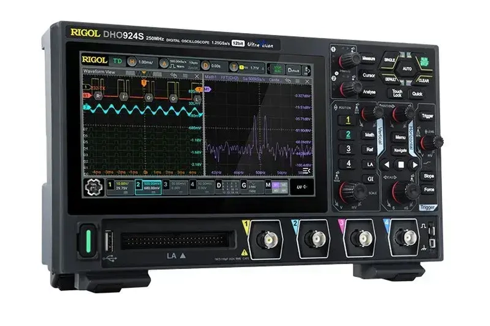 RIGOL DHO924S 4-канальный цифровой осциллограф с частотой 250 МГц, 12 бит, 1,25 ГГц/сек, глубина 50 Мбит/с