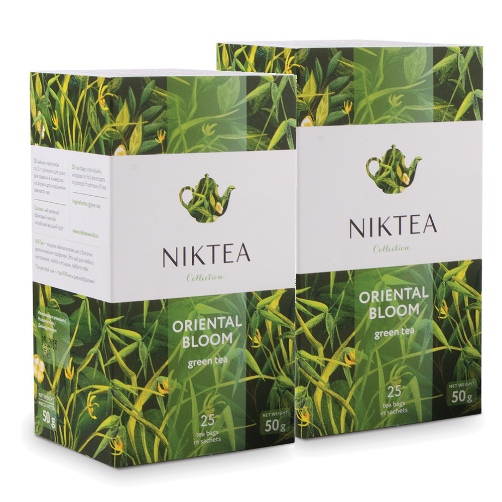 Niktea Oriental Bloom / Ориентал Блум, чай зелёный в пакетиках, 2 x 25 шт.