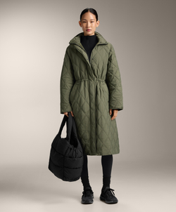 Oysho Водоотталкивающая стеганая куртка FELLEX® AEROGEL, хаки