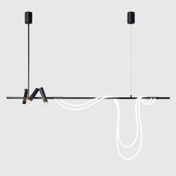 Подвесной светильник 7242P/L1200 black/white