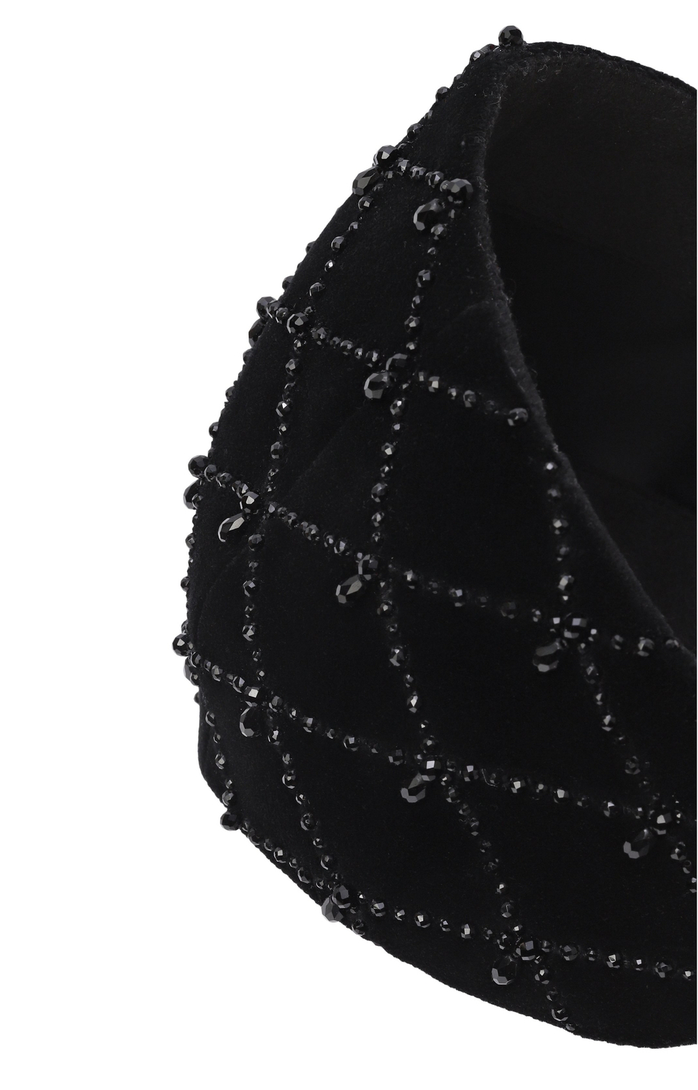 Полушляпка из бархата в сетку