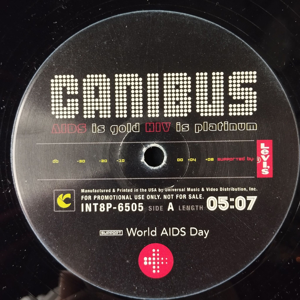 Винтажная виниловая пластинка LP Canibus AIDS Is Gold HIV Is Platinum (USA 1998) (Promo)