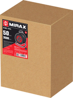 MIRAX ПВС, 3 х 2.5 мм2, 50 м, 3500 Вт, IP44, силовой удлинитель на катушке (55051-50)