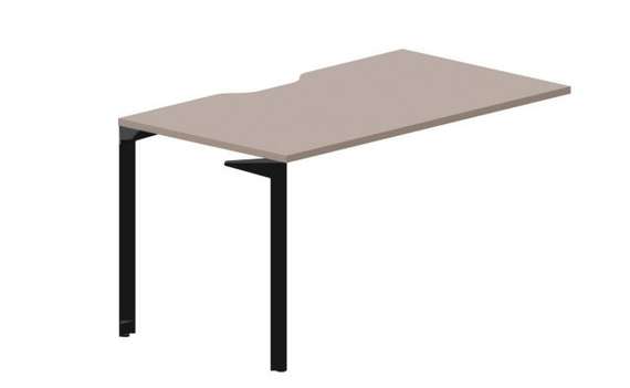 Стол 138х78х75см (эргономичный вырез) - приставной элемент