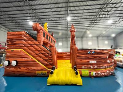 Коммерческий надувной батут «Пиратский корабль 3» 9*5*5 м