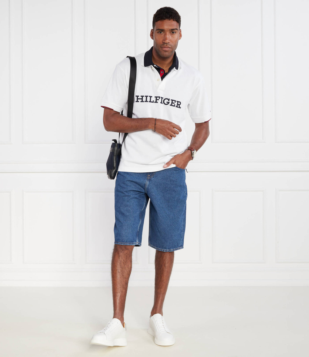 Поло MONOTYPE STRUC ARCHI Tommy Hilfiger - белый(MW0MW31676)