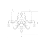 Бра Eurosvet 3281/2 белый с золотом/тонированный хрусталь Strotskis