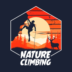 принт со скалолазом Nature Climbing темно-синий