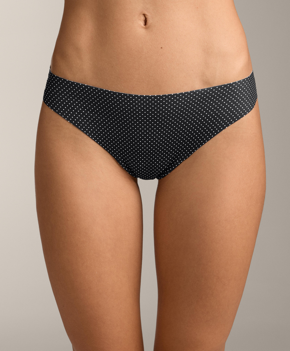 OYSHO Набор из трех пар трусиков-стрингов из полиамидной смеси, черный