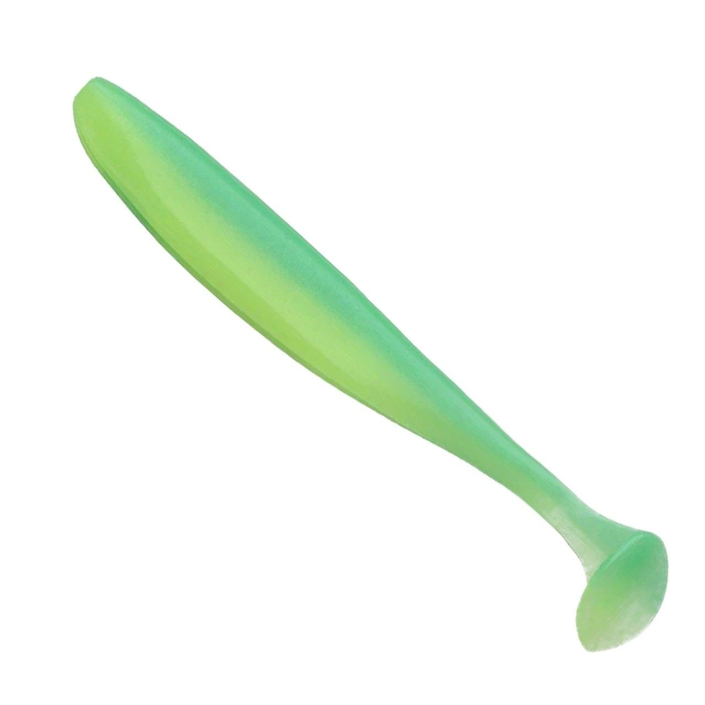Приманка силиконовая Keitech Easy Shiner 4" PAL #01 Chartreuse Red Flake, 3 упаковки по 7 штук