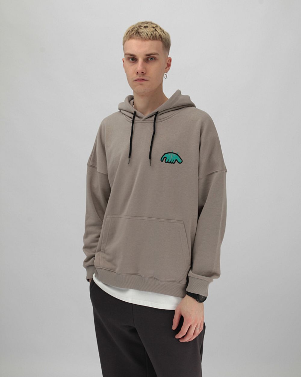 Худи Anteater Green Hatch Logo Серый