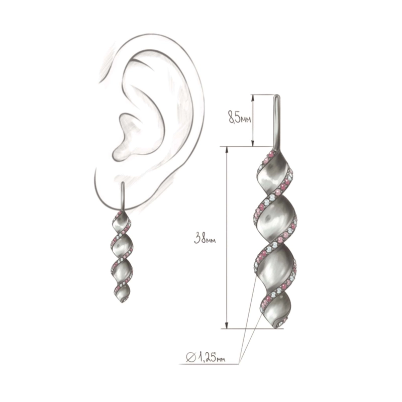 Серьги Блестящая Паста – Серебро