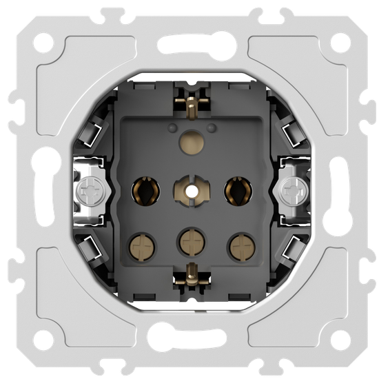 Механизм розетки Schuko с заземлением 16А 250В~ на винтах,  серия DB