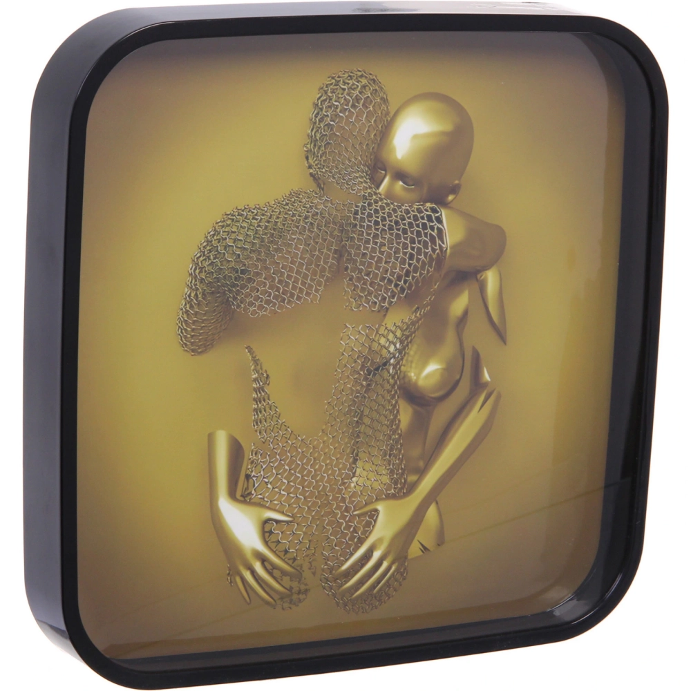 Часы настенные + пано 2шт «HOME STYLE» Любовь, черный корпус