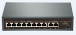 PX-POE82 коммутатор PoE 8+2 портов, металл