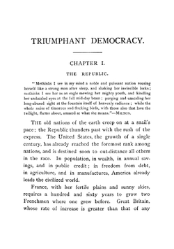 Triumphant Democracy, Or, Fifty Years' March of the Republic | Andrew Carnegie