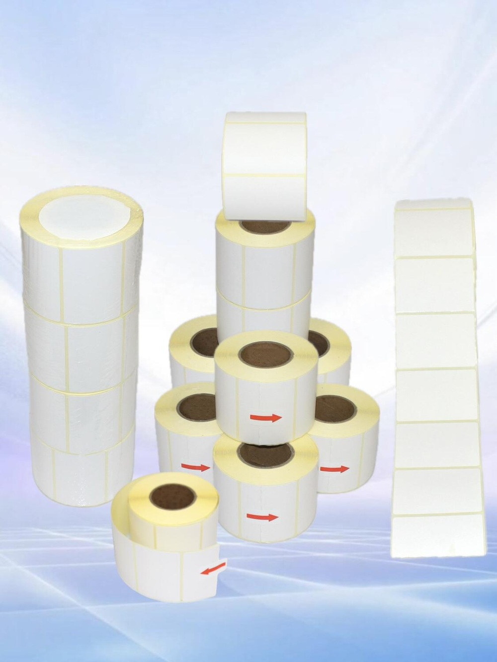 Самоклеящиеся термоэтикетки ТОП 58x40 мм 64 рулона по 600шт.