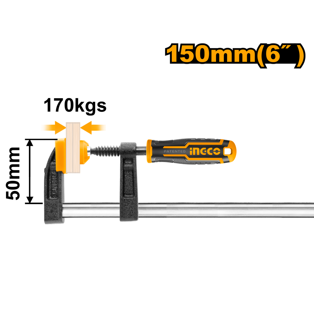 Струбцина столярная INGCO HFC020501 INDUSTRIAL 50х150 мм