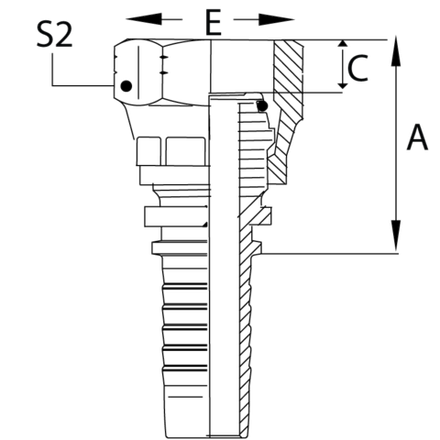 Фитинг DN 20 DKO-L (Г) 30x2 22 накидная гайка