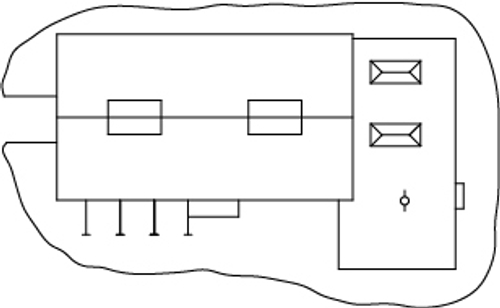 Локомотивное Депо - на 1 стойло, (TT)