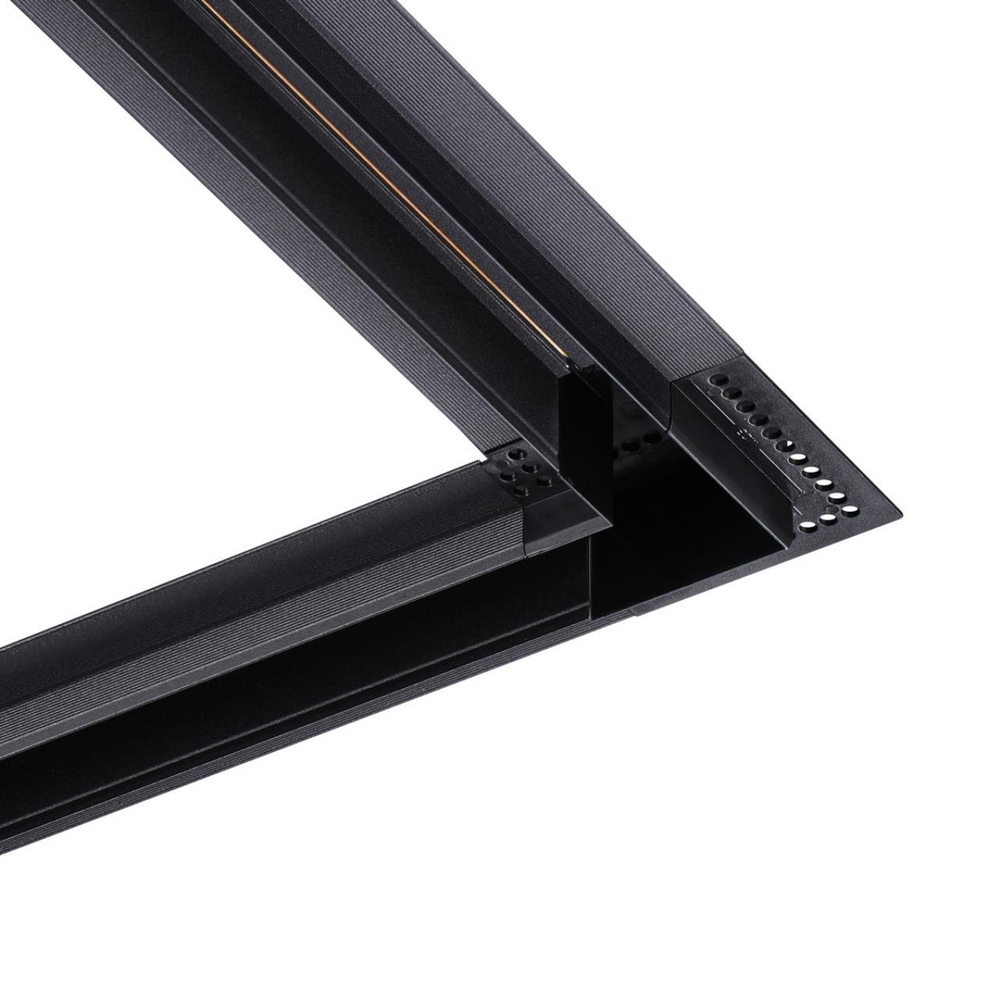 135280 SHINO NT24 174 черный Соединитель «L» токопроводящий для шинопровода в ГКЛ (для арт.135197; 135199) IP20 48V SMAL