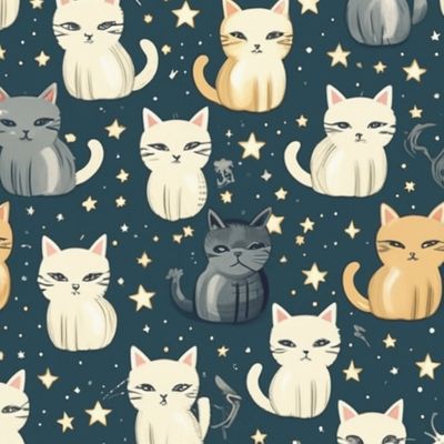 Коты на звездном небе