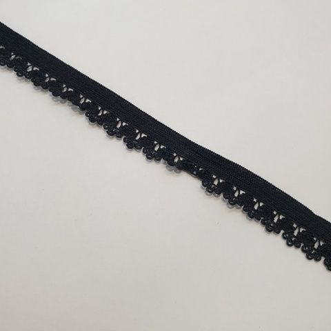 Резинка бельевая ажур.12мм  цв. черный