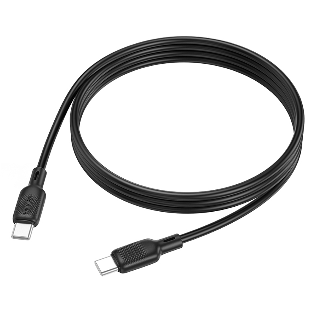 Кабель TypeC - TypeC BOROFONE BX113 60W Silicone (черный) 1м