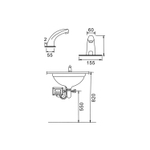 Смеситель для раковины F512-1 FRAP СЕНСОРНЫЙ (литой, п/шпильку, хром, латунь)