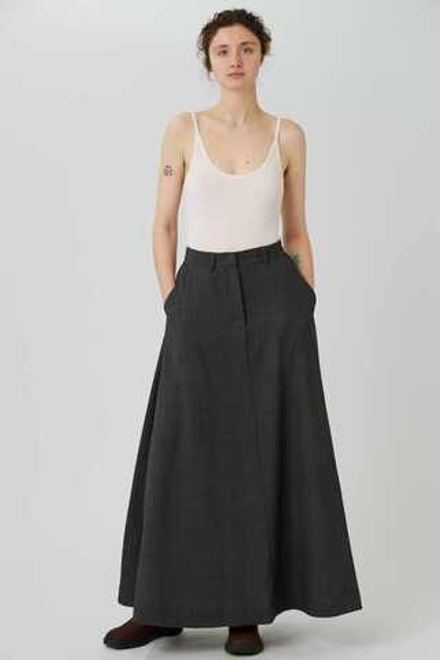 Юбка макси из шерсти в елочку