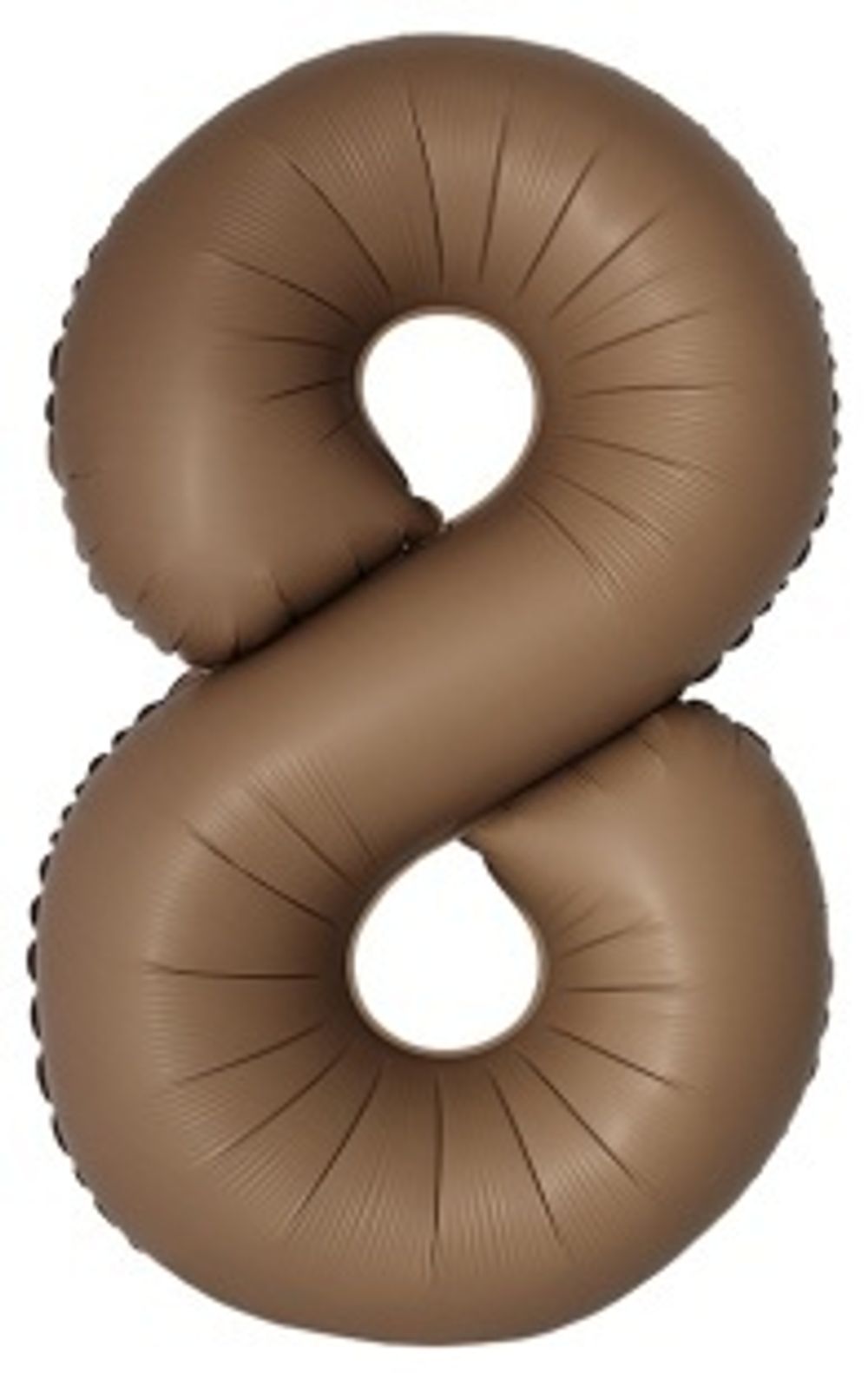 F Шар (40''/102 см) Цифра, 8 Slim, Шоколад, Матовый (БГ-60) 