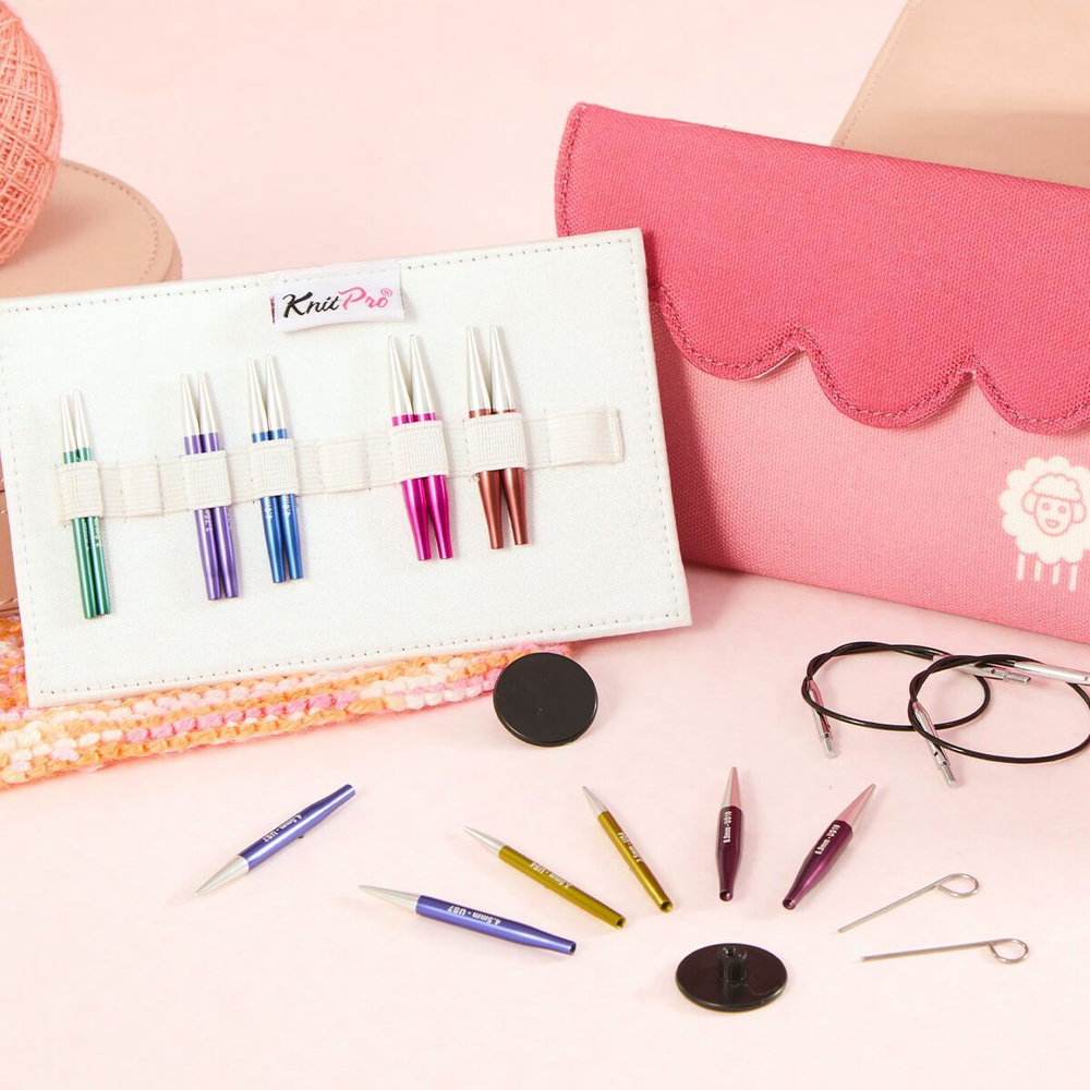 Набор "Mini" спиц съемных "Zing", длина 5см, 8 размеров, KnitPro, (47432)