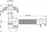 Сифон для мойки AlcaPlast A84-DN50/40