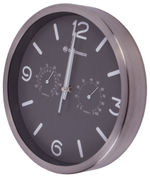 Часы настенные Bresser MyTime ND DCF Thermo/Hygro, 25 см, серые