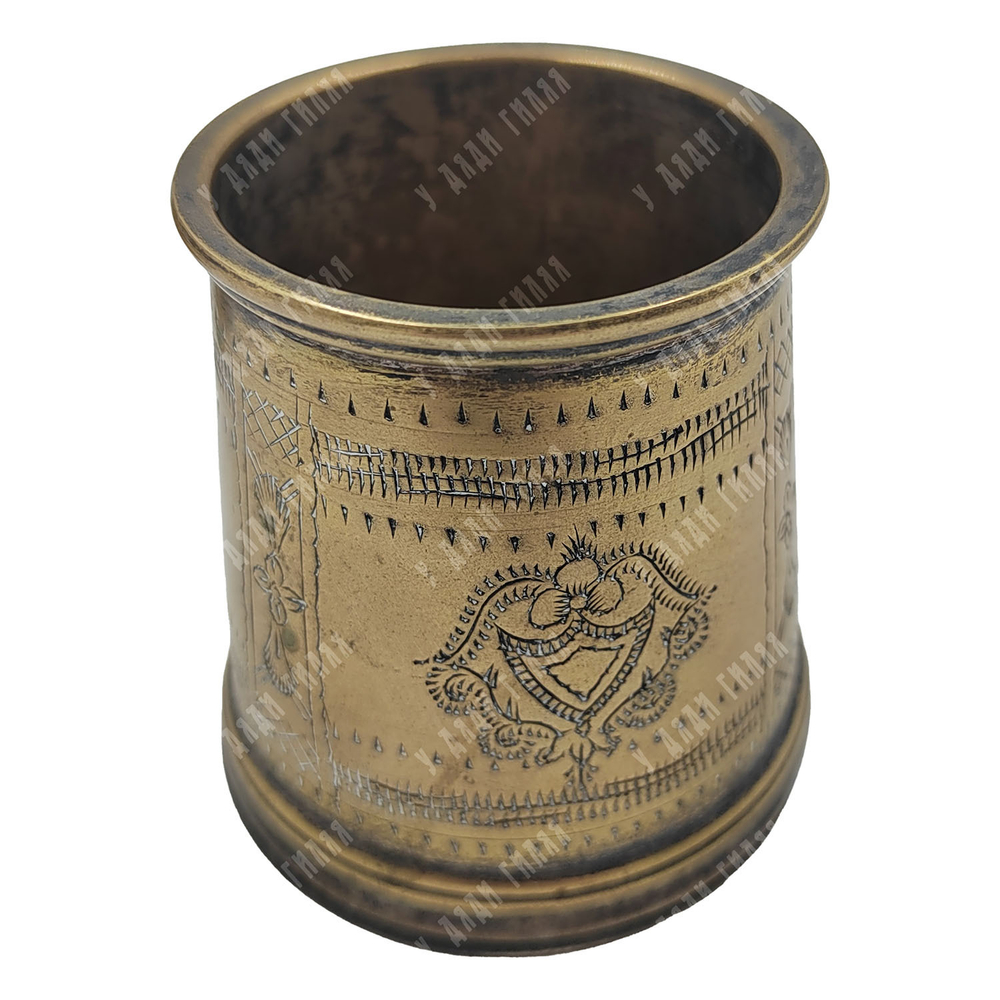 Кофейный набор из 3 предметов: кофейник, сахарница и сливочник. Индия. Латунь. 1950–1960-е гг.