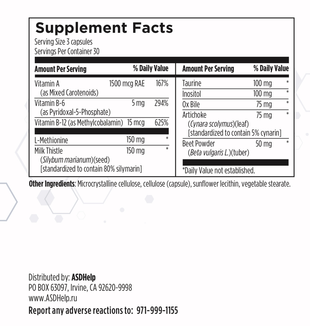 L-G DETOX  90 capsules liver - gallbladder