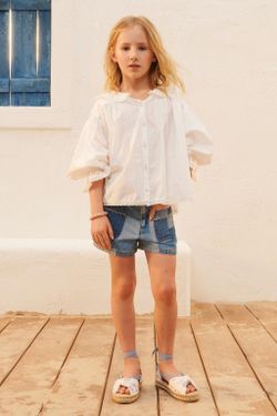 ZARA РУБАШКА В РОМАНТИЧЕСКОМ СТИЛЕ - LIMITED EDITION, ЖЕЛТОВАТО-БЕЛЫЙ