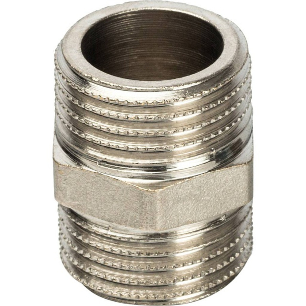 Ниппель STOUT никелированный 1/2" НР/НР