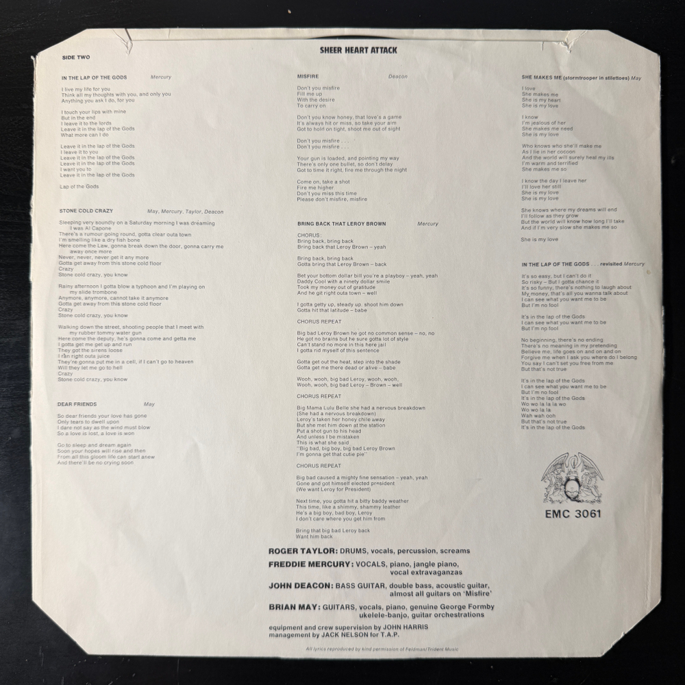 Queen - Sheer Heart Attack (Англия 1974г.)