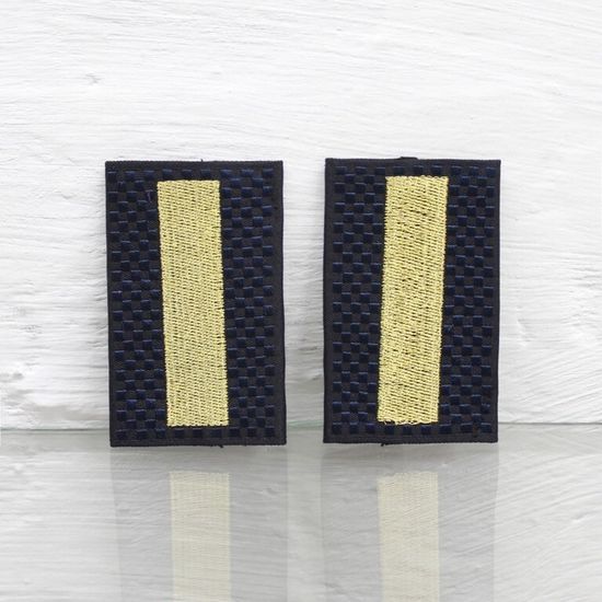 Фальшпогоны вышит. "Полиция МВД" нов\обр иссиня-чёрные (Старшина)