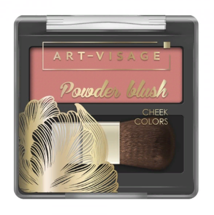 Art-Visage Румяна компактные Powder Blush, с кистью, тон №302, Ice Rose, 3,8 гр