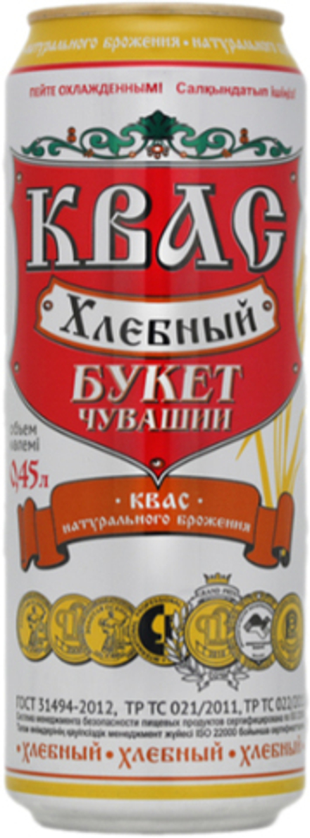 Квас Букет Чувашии Хлебный / Buket Chuvashii Hlebnyj Kvas 0.45 - банка