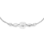 Браслет из белого золота с натуральными топазами white