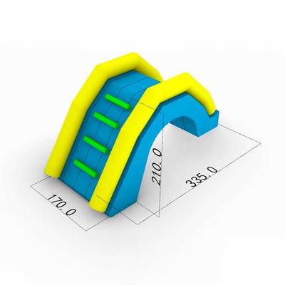 Надувная мини-лестница для бассейна из ПВХ, синий, 3,3*1,7*2,1 м