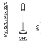 Подвесной светильник Maytoni MOD041PL-L15WG3K