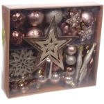 Набор ёлочных украшений «Сказочная зима» 45 предметов, Белый/Шампань/Шоколад